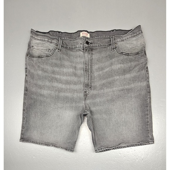 Levi Strauss Signatures Jean Shorts Mens 42 Black Denim‎ Baggy Jorts - Picture 1 of 7